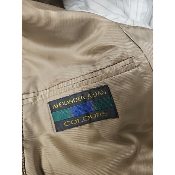 VTG Glen Check Plaid Lambswool Blazer Mens 42L Academia Elbow Patch Professor - Picture 7 of 11